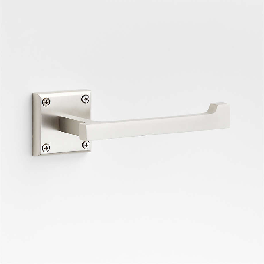 Modern Fluted Brushed Nickel Wall-Mounted Toilet Paper Holder