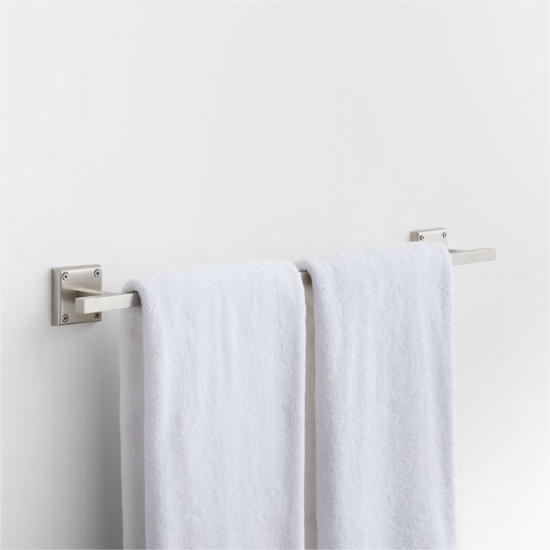 Square Edge Brushed Nickel Bath Towel Bar 24" - image 3 of 4