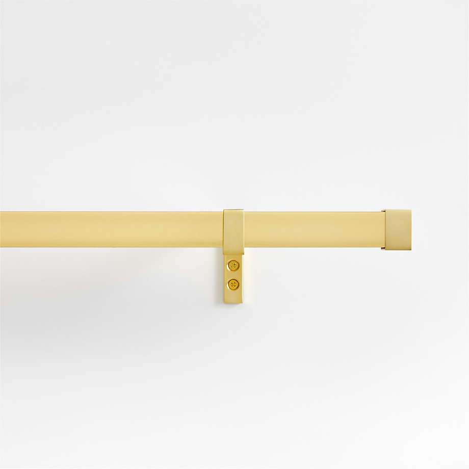 Brass 1" Square Curtain Rod and End Cap Finials Set 28"48" + Reviews