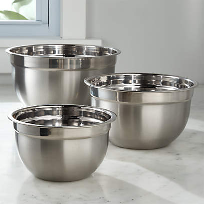 Stainless Steel Bowls, Set of 3 + Reviews | Crate & Barrel