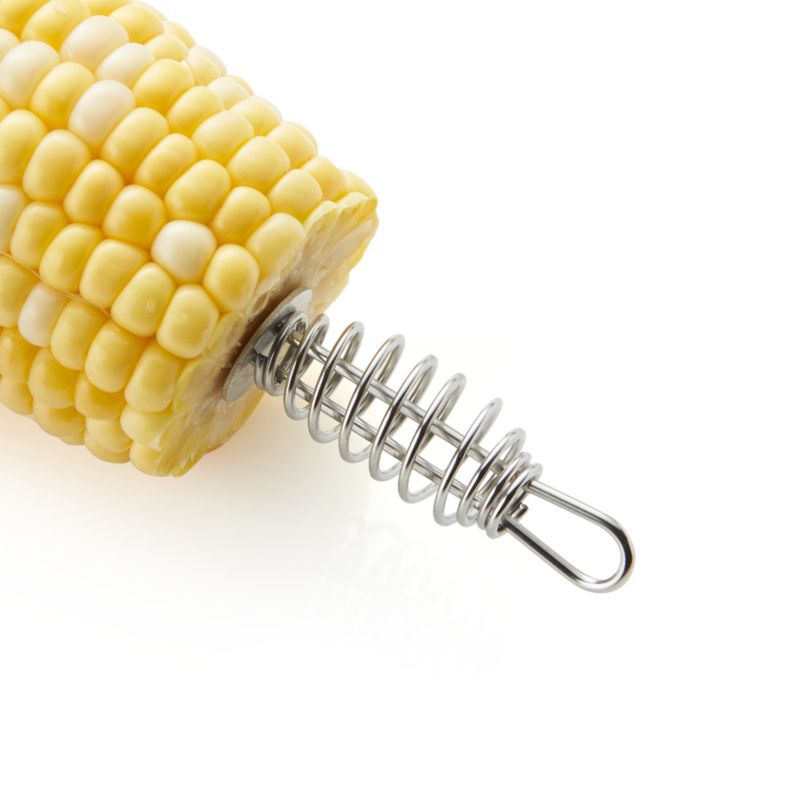 Stainless Steel Spiral Corn Holders, Set of 10 - image 2 of 4