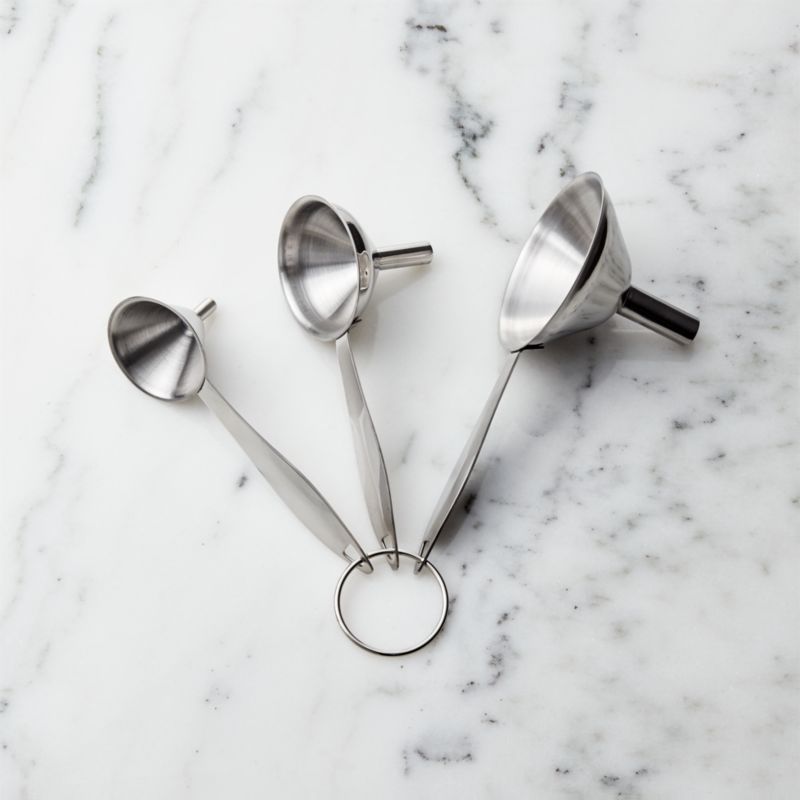 Stainless Steel Funnels, Set of 3 - image 0 of 4