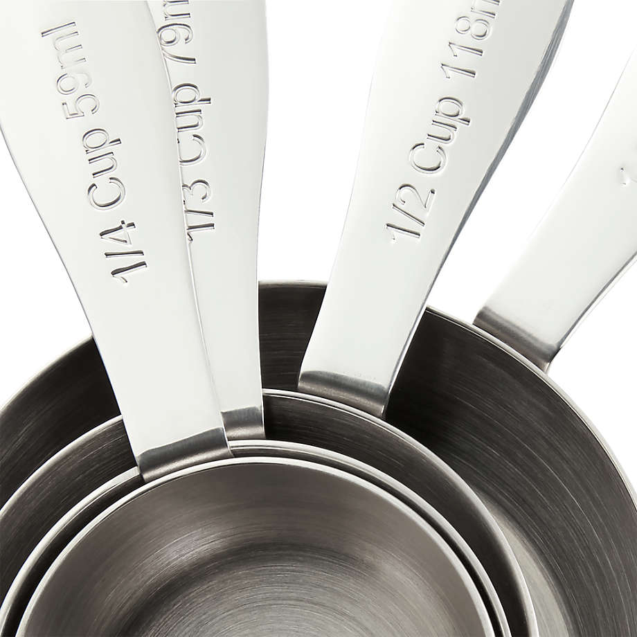 OXO Magnetic Stainless Steel Dry Measuring Cups, Set of 4 + Reviews | Crate  & Barrel