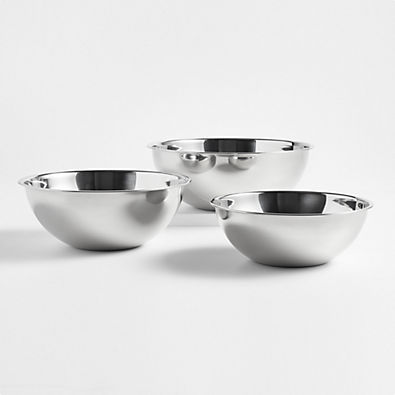 View Stainless Steel Restaurant Bowls, Set of 3 details