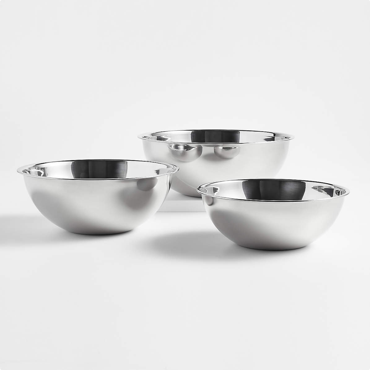 Stainless Steel Restaurant Bowls Set of 3 Reviews Crate Barrel