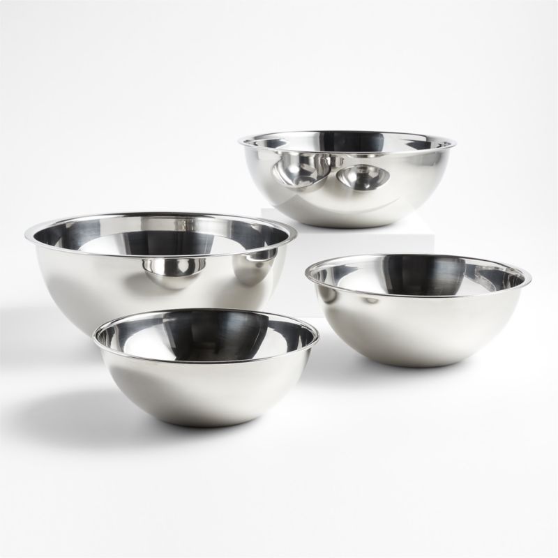 Stainless Steel Restaurant Bowls, Set of 4   Reviews | Crate & Barrel