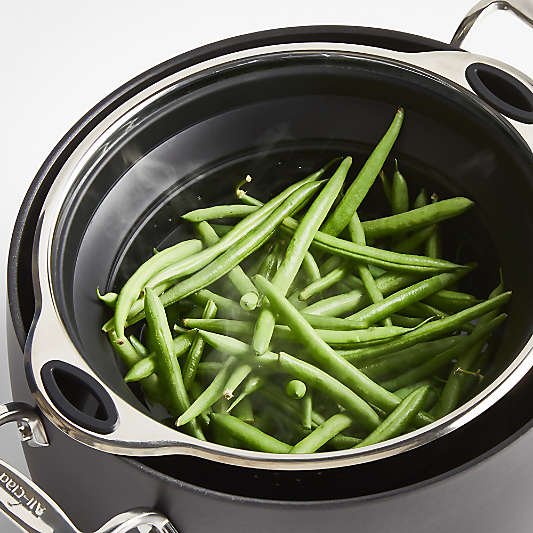 Black Silicone Collapsible Colander & Steamer