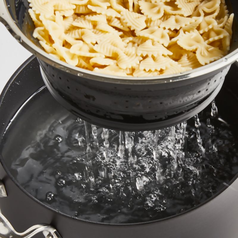 Black Silicone Collapsible Colander & Steamer - image 1 of 5