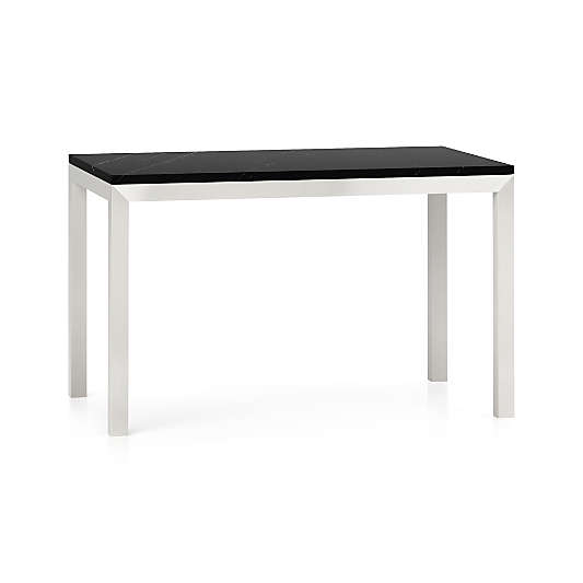 Parsons Black Marble Top/ Stainless Steel Base 48x28 Dining Table