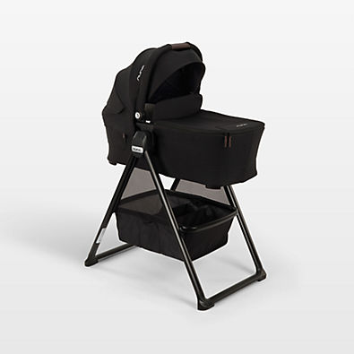 View Nuna ® SWIV + TRIV ™ Black Caviar Baby Bassinet with Stand details