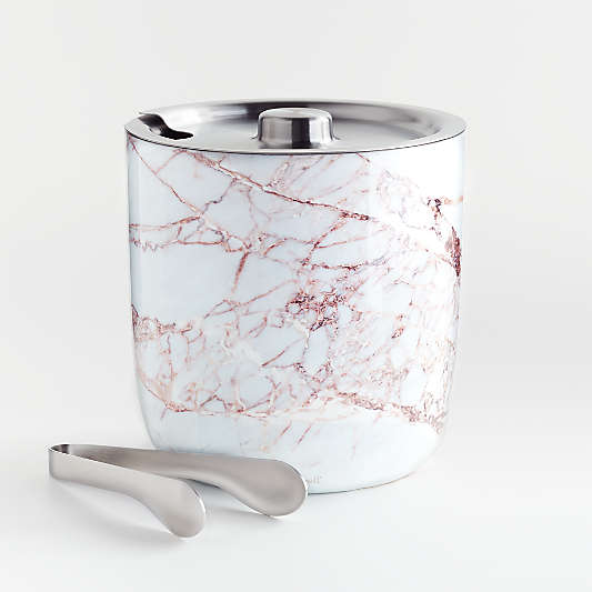 S'well Calacatta Gold Ice Bucket and Tongs