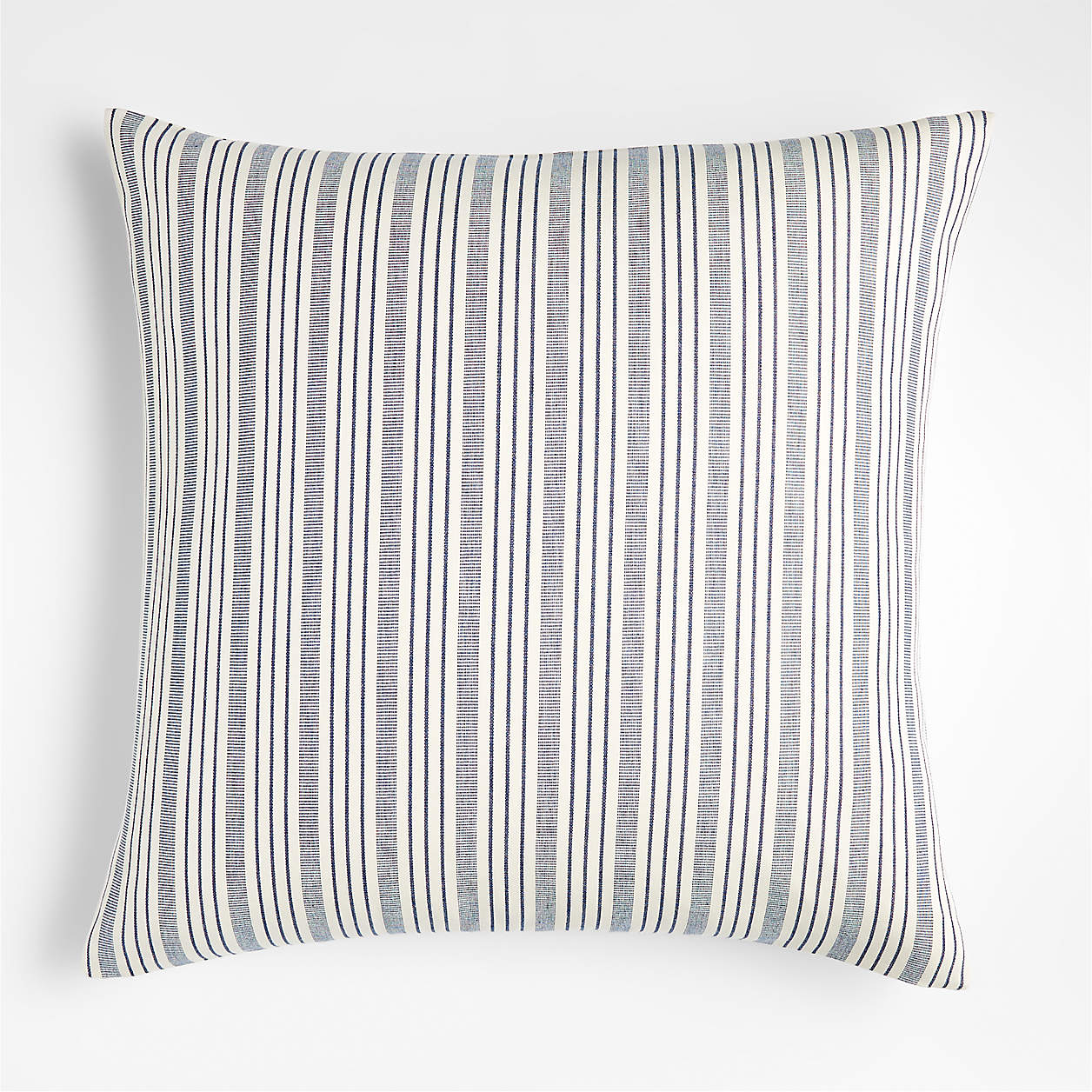 Sabine 23"x23" Square Blue Striped Decorative Throw Pillow Cover with FeatherDown Insert