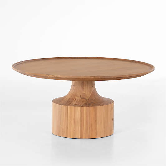 Sabrina Wood Pedestal Coffee Table