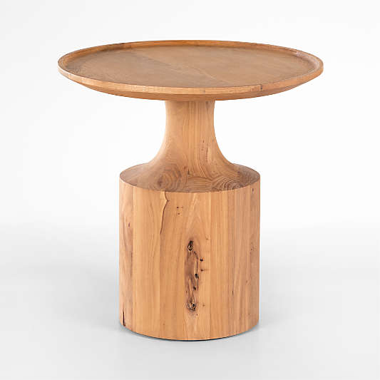 Sabrina Wood Pedestal End Table