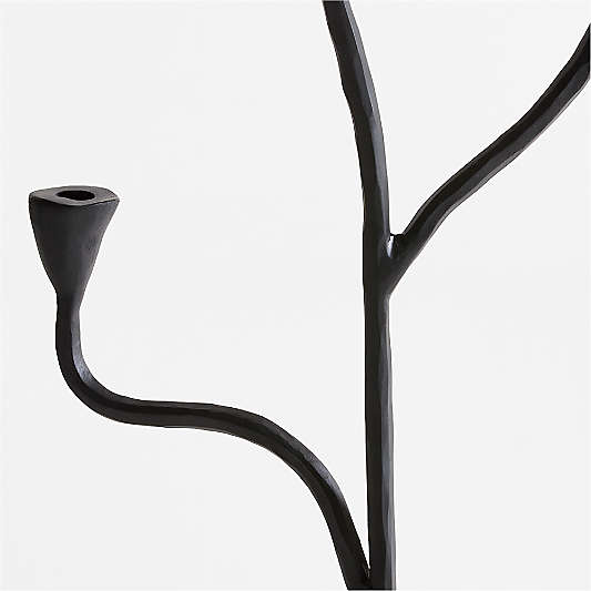 Sacré Black Metal Floor Taper Candle Holder by Athena Calderone