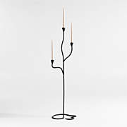 Sacré Small Black Metal Taper Candle Holder by Athena Calderone