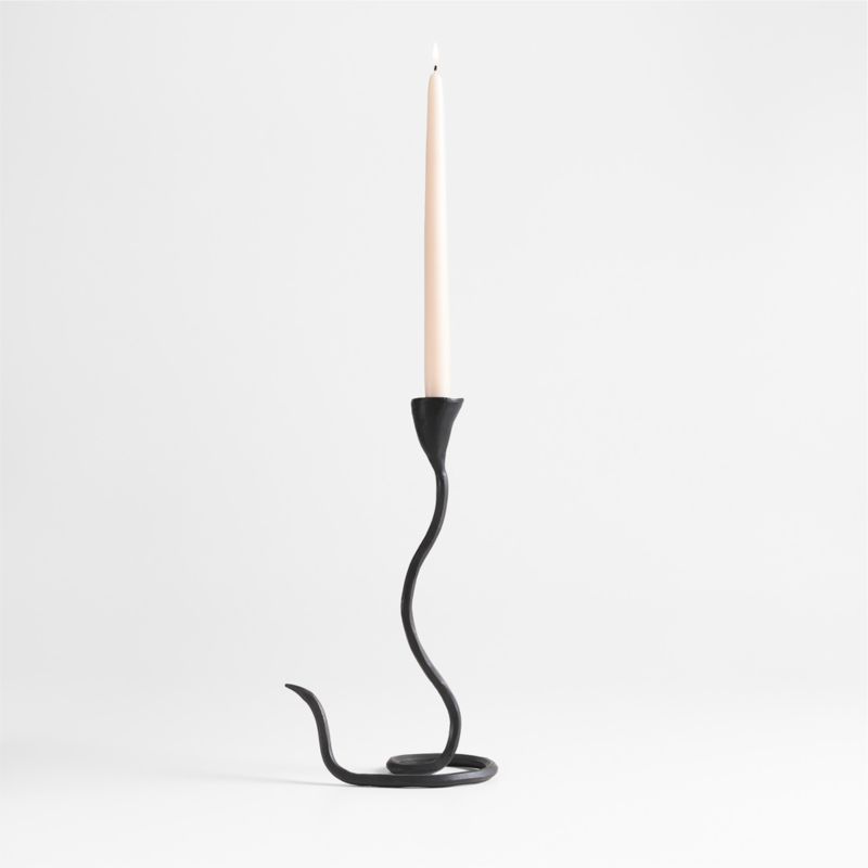 Viewing product image Sacré Large Black Metal Taper Candle Holder by Athena Calderone - image 1 of 6