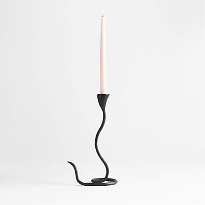 Sacré Large Black Metal Taper Candle Holder by Athena Calderone