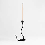 Sacré Small Black Metal Taper Candle Holder by Athena Calderone