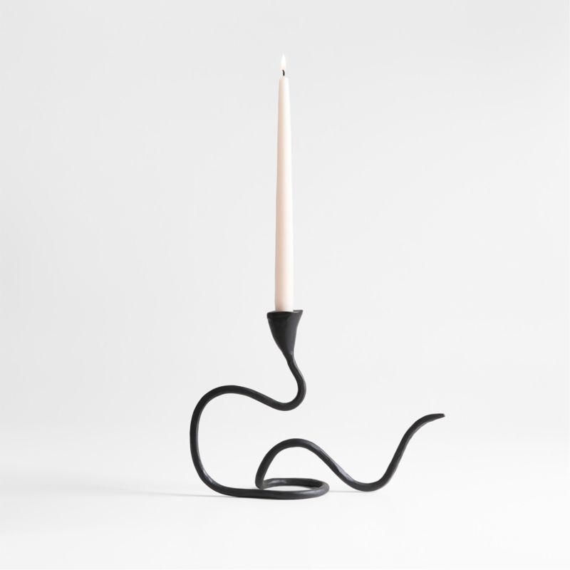 Sacré Small Black Metal Taper Candle Holder by Athena Calderone - image 0 of 6