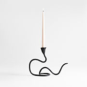 Sacré Large Black Metal Taper Candle Holder by Athena Calderone