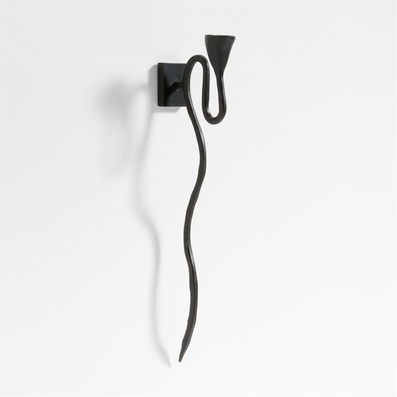 Sacré Black Metal Wall Sconce Taper Candle Holder by Athena Calderone - image 4 of 6