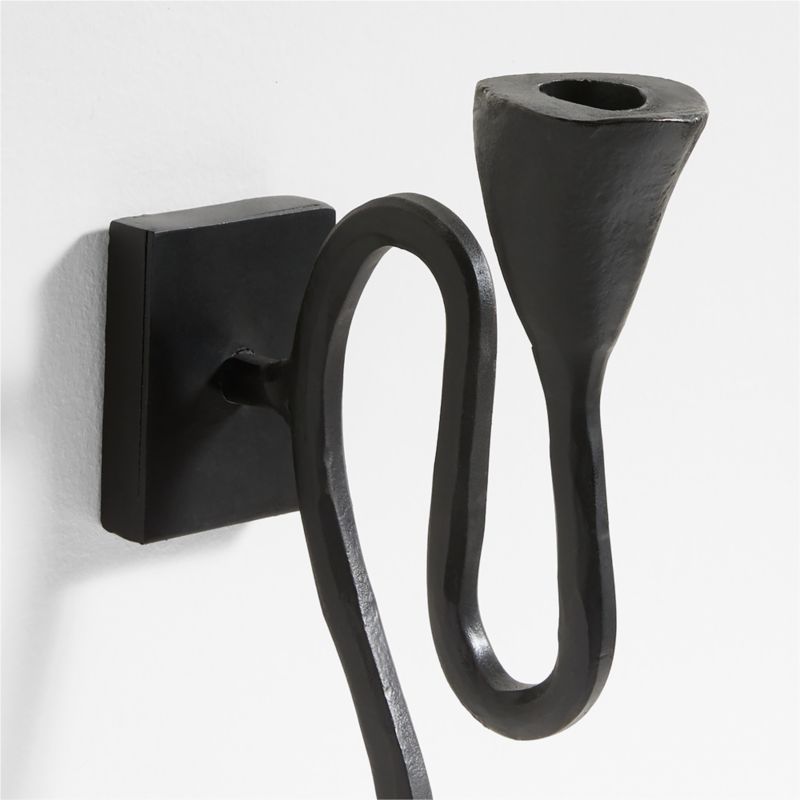 Sacré Black Metal Wall Sconce Taper Candle Holder by Athena Calderone - image 5 of 6