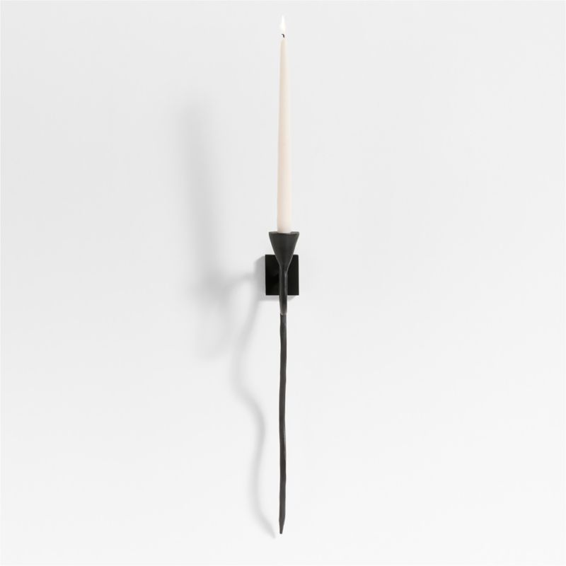 Sacré Black Metal Wall Sconce Taper Candle Holder by Athena Calderone - image 0 of 6