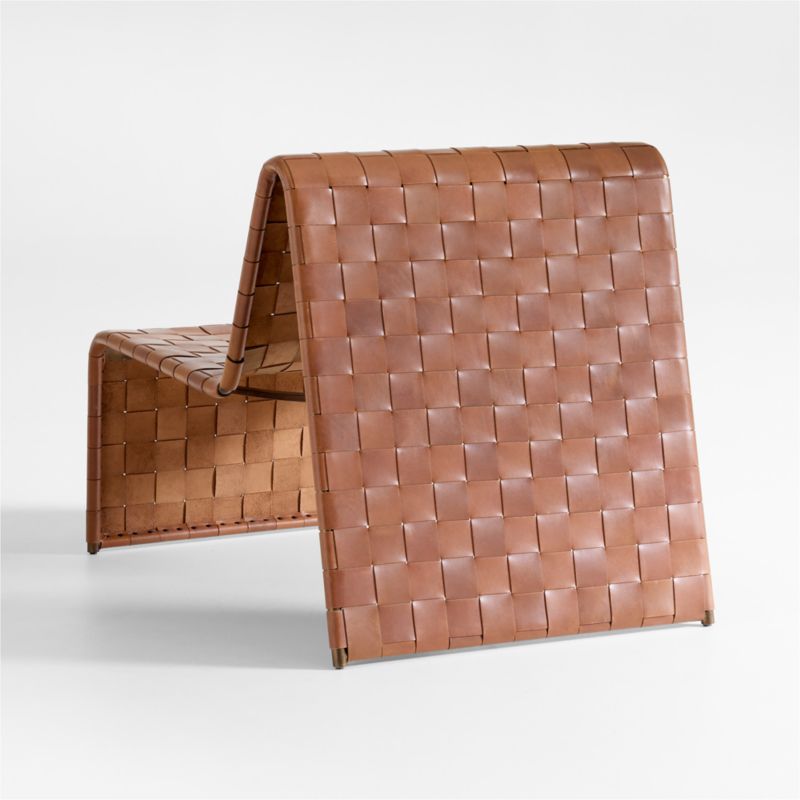 Saddle Leather Accent Chair - image 5 of 7