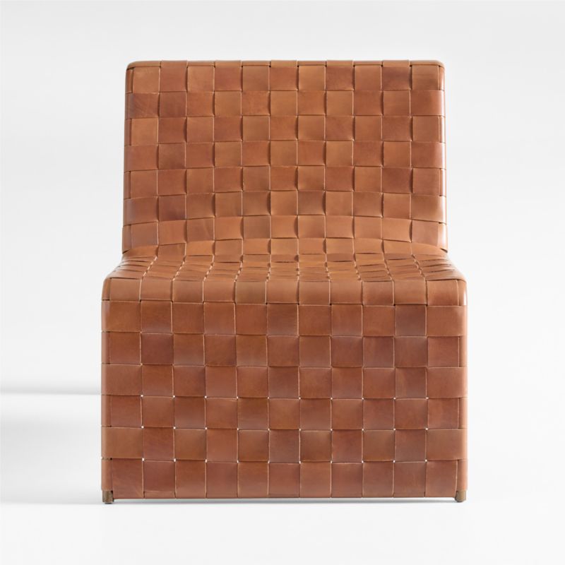 Saddle Leather Accent Chair - image 3 of 7