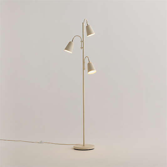 Sadie Scalloped Cream Kids Floor Lamp