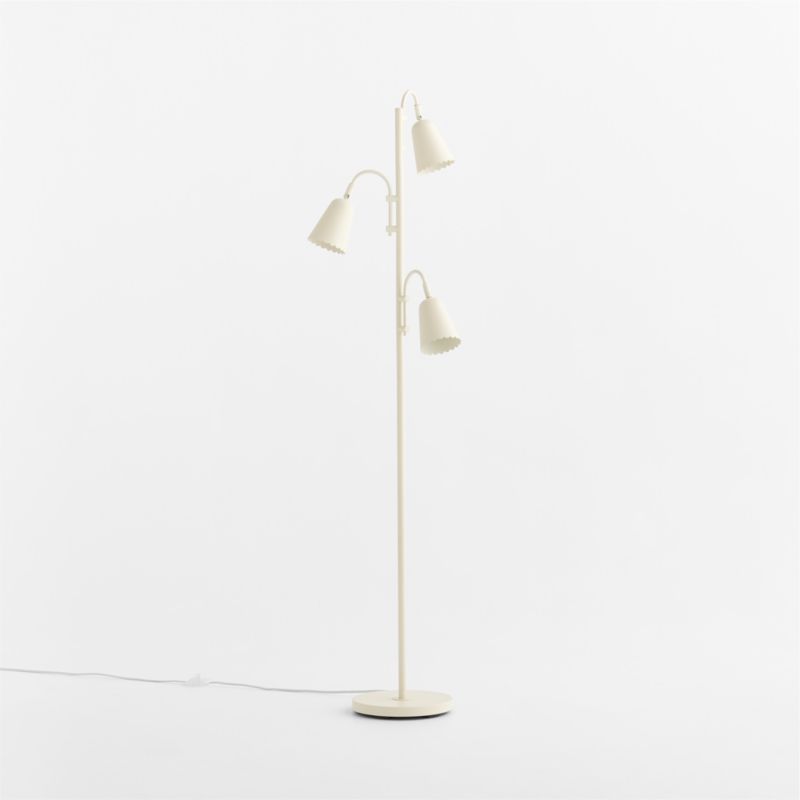 Sadie Scalloped Cream Kids Floor Lamp - image 3 of 7