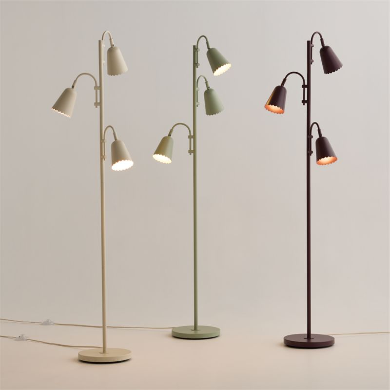 Sadie Scalloped Cream Kids Floor Lamp - image 1 of 7