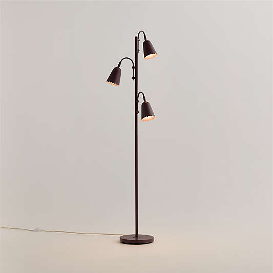 Sadie Scalloped Deep Purple Kids Floor Lamp
