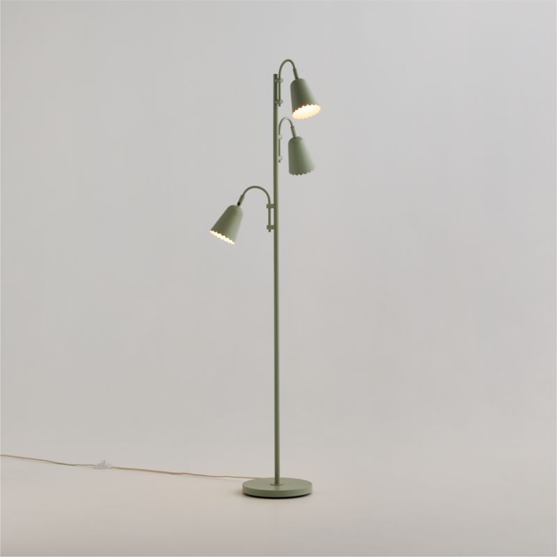 Sadie Scalloped Sage Kids Floor Lamp - image 4 of 7