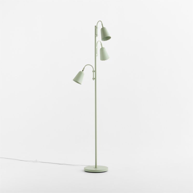 Sadie Scalloped Sage Kids Floor Lamp - image 3 of 7