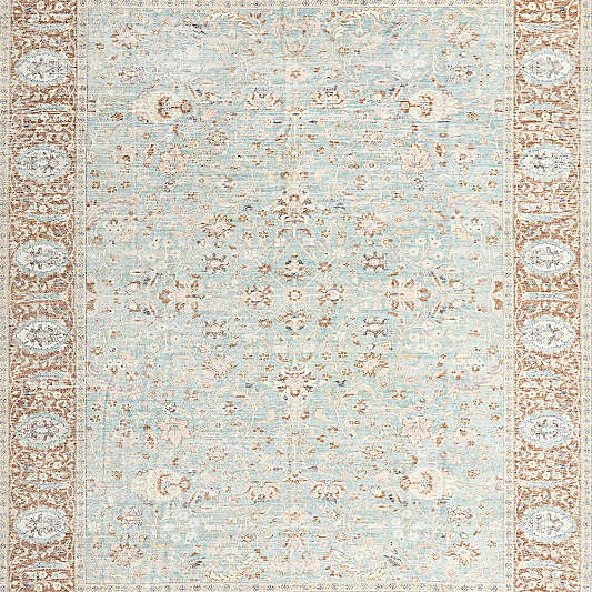 Sadira Blue Washable Kids Area 12"x18" Rug Swatch