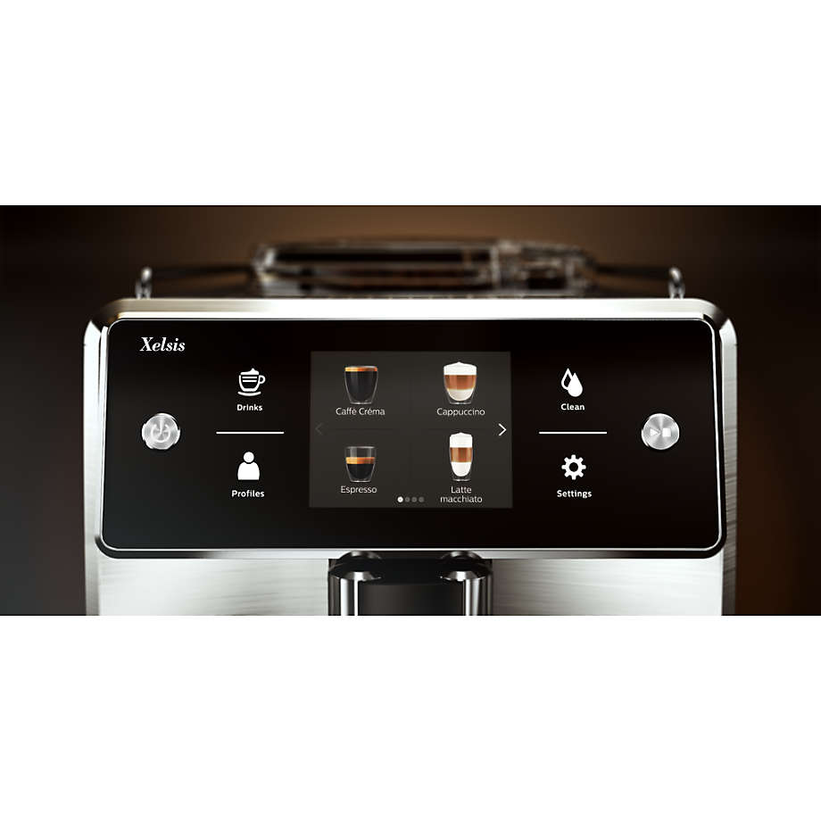 Philips Saeco Xelsis Black Super-Automatic Espresso Machine with Milk Frother