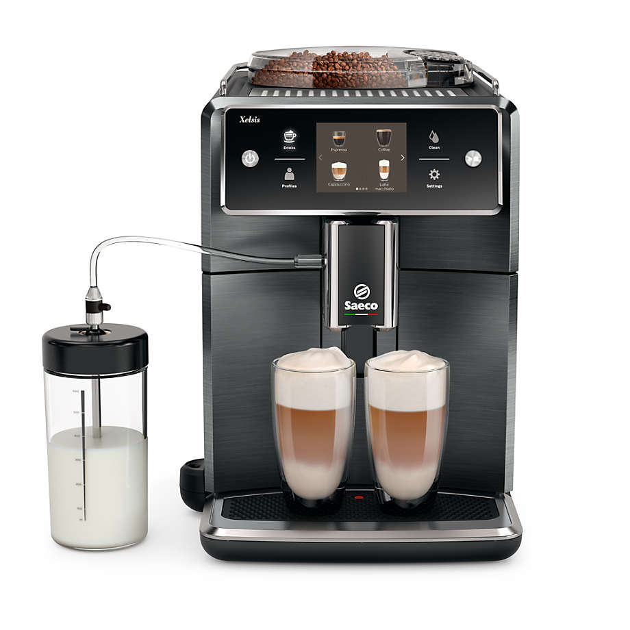 Philips Saeco Xelsis Black Super-Automatic Espresso Machine with Milk Frother
