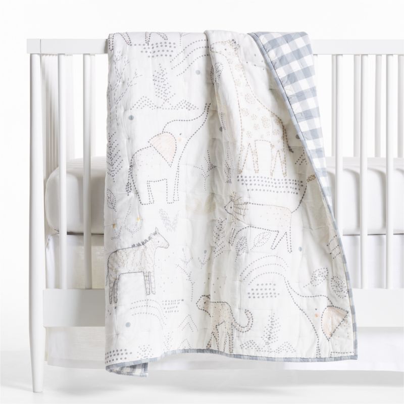 Cozy Cloud Pampas Ivory Washed Organic Cotton Baby Crib Fitted Sheet - image 1 of 6