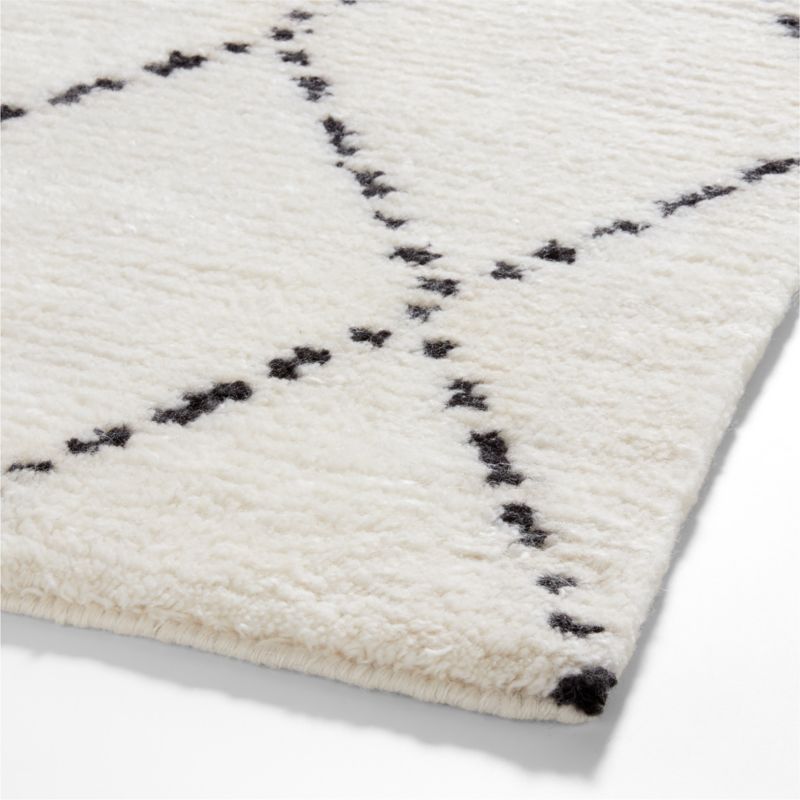 Safi Diamond Moroccan White & Black Area Rug 9'x12' - image 6 of 6