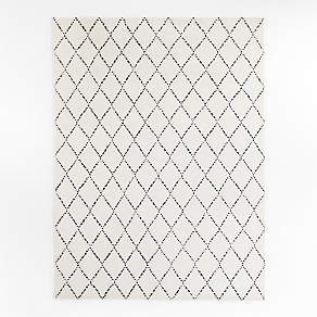 HARLEQUIN BLACK AND WHITE PATTERN #2 Outdoor Rug by Art is