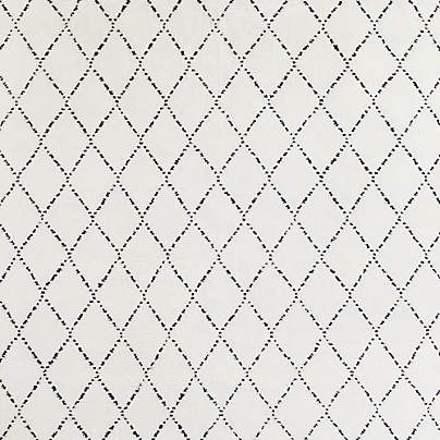 Safi Diamond Moroccan White & Black Area Rug 6'x9'