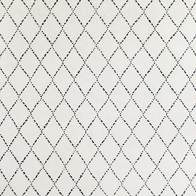 Safi Harlequin Moroccan White and Black Rug Swatch 12"x18"