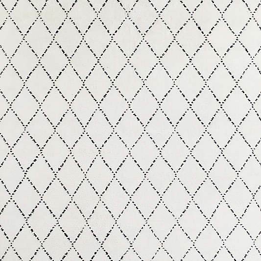 Safi Harlequin Moroccan White and Black Rug Swatch 12"x18"