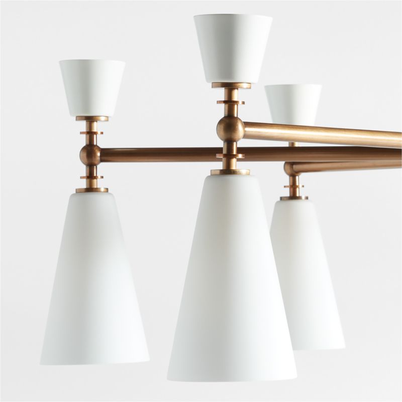 Saintes Oversized Two-Tiered Brass Mid-Century Chandelier Light - image 9 of 11