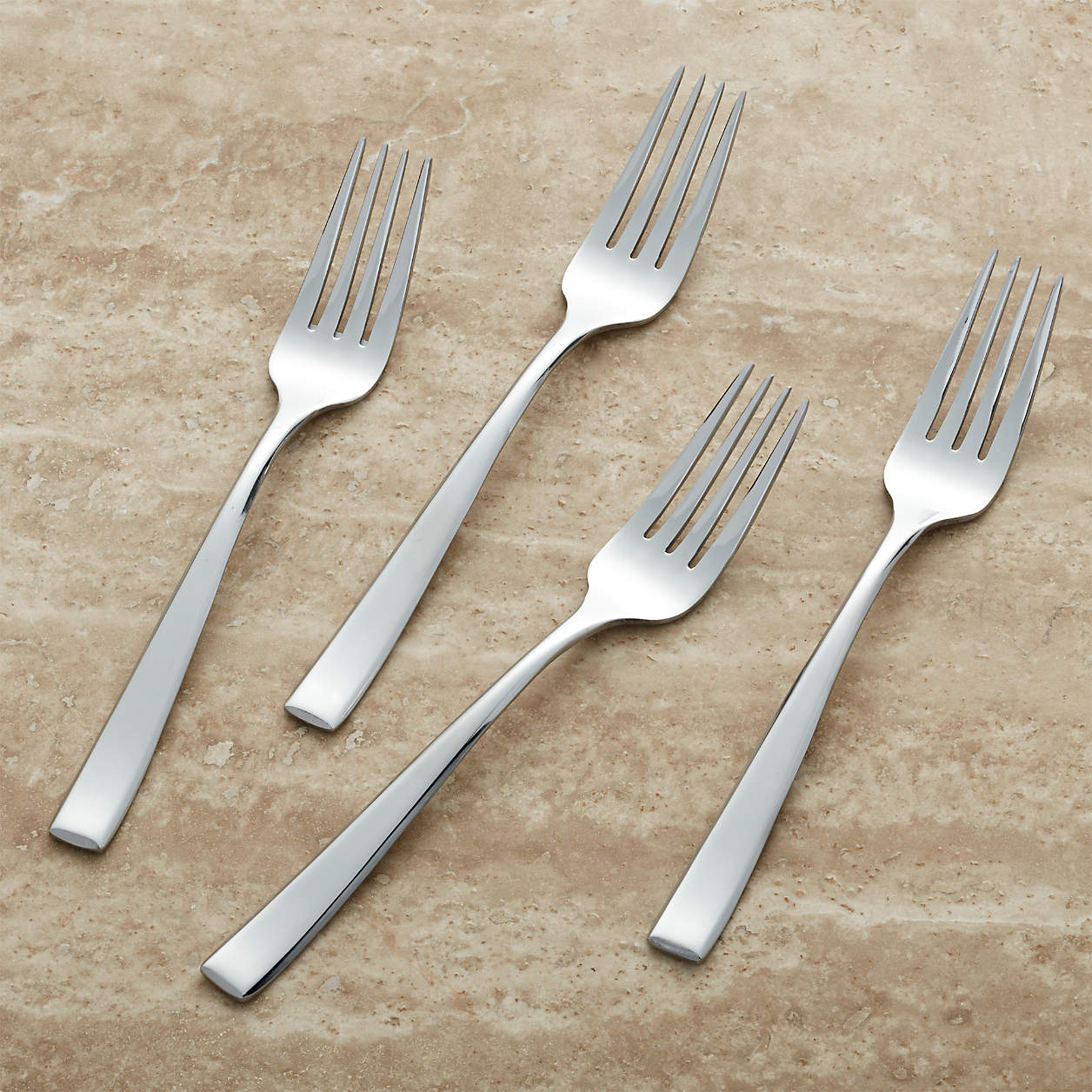 Aspen Four Piece Salad Fork Set Reviews Crate Barrel   Four Piece Salad Fork Set 