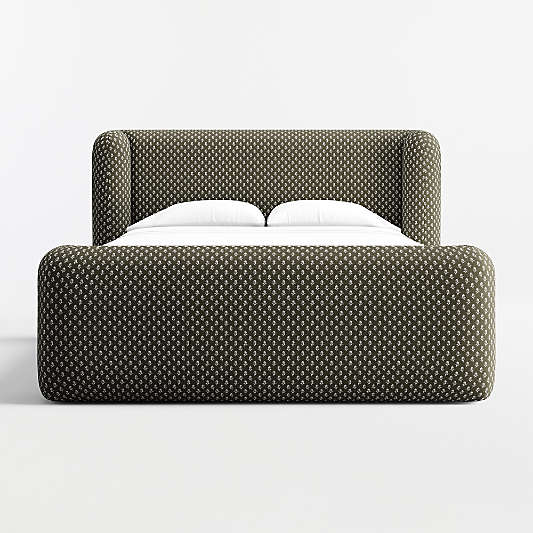 Salone Curved Shelter Upholstered Full Bed