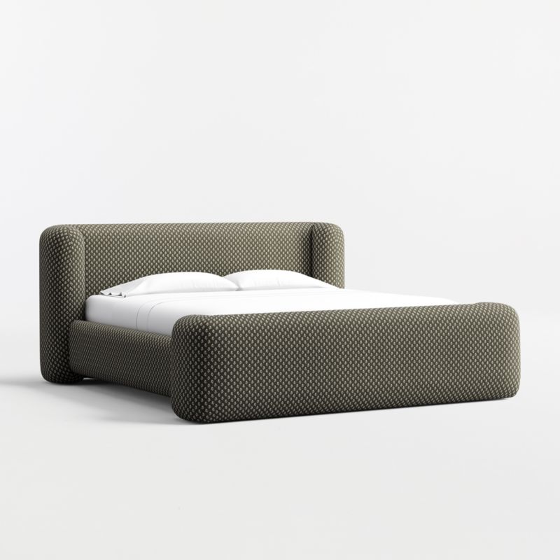 Salone Curved Shelter Upholstered King Bed - image 3 of 7