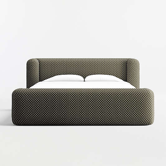 Salone Curved Shelter Upholstered Bed